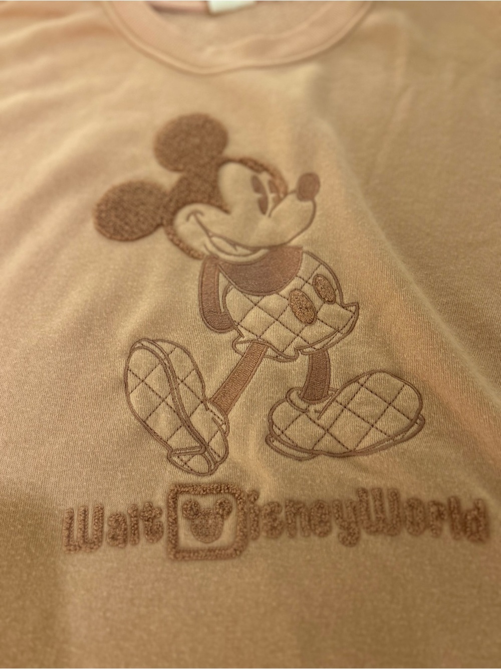Disney Quilted Mickey Sweatshirt - Dusty Rose Pink. Size 2X - Picture 3 of 7